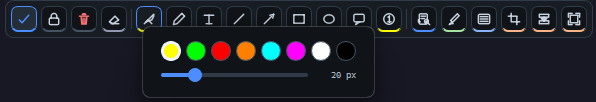 Pinaura annotation color and size controls